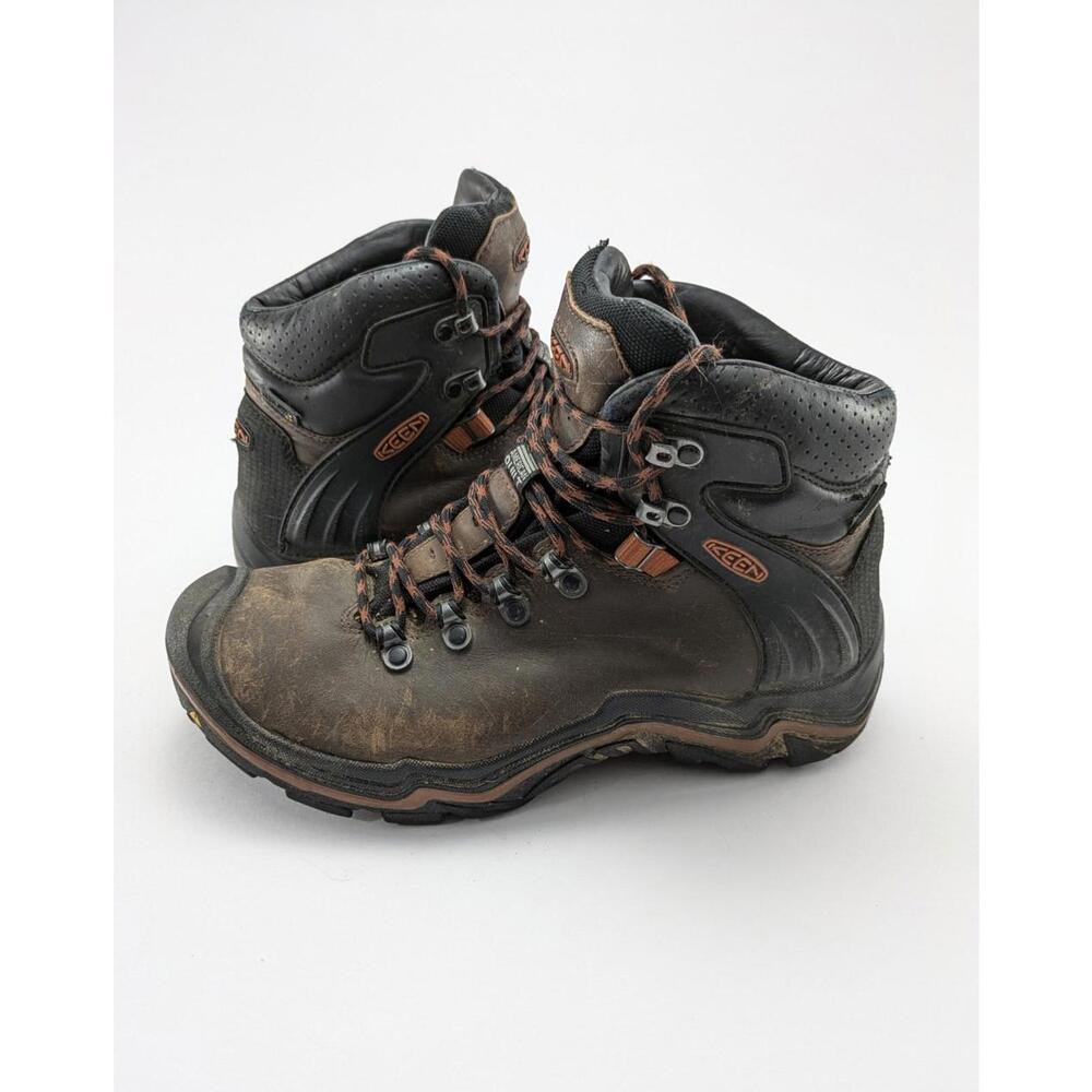 Men Keen Liberty Ridge Waterproof USA American Built Brown Hiking Boots Size 8.5